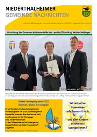 Titelblatt Gemeinde Nachrichten 2 2022